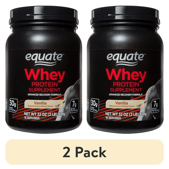 (2 pack) Equate Whey Protein Supplement Vanilla