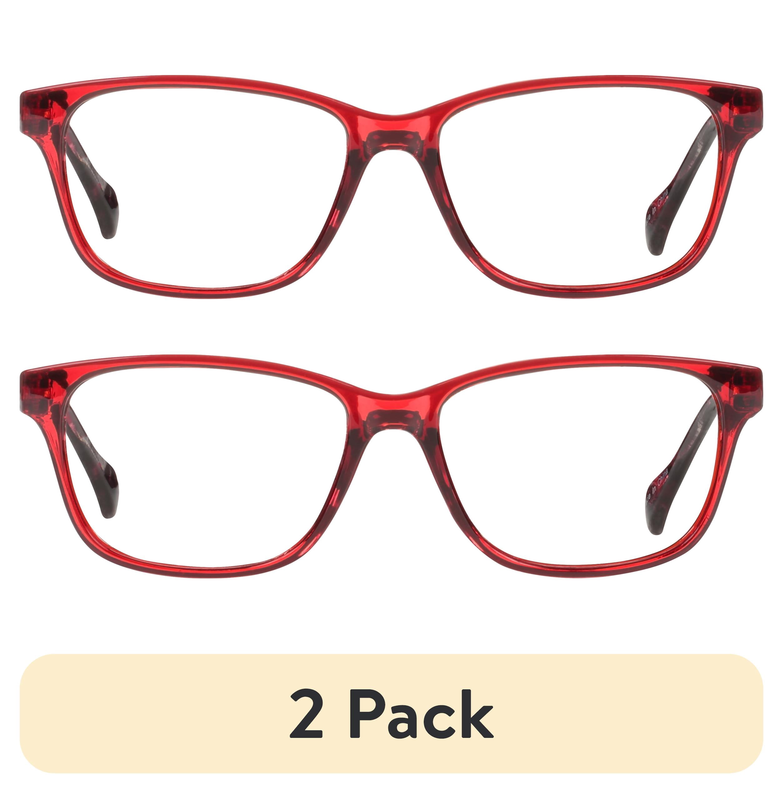 (2 pack) Equate Women's Flora +1.00 Reading Glasses - Red, with Case