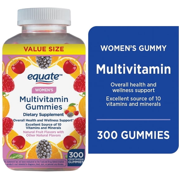 (2 pack) Equate Women's Multivitamin, 300 Vegetarian Gummies