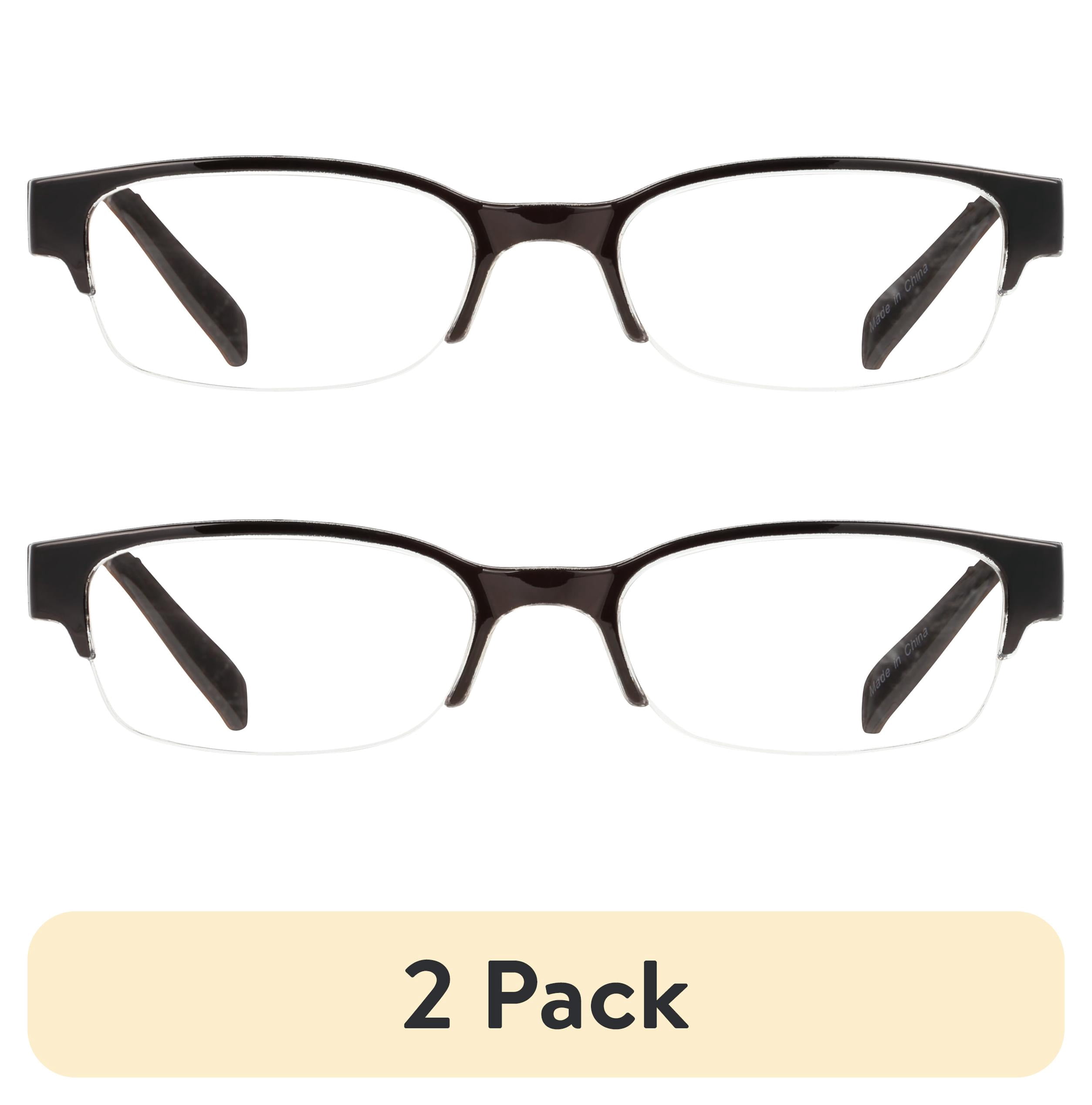 (2 pack) Equate Women's Rose +1.00 Reading Glasses with Case, Black