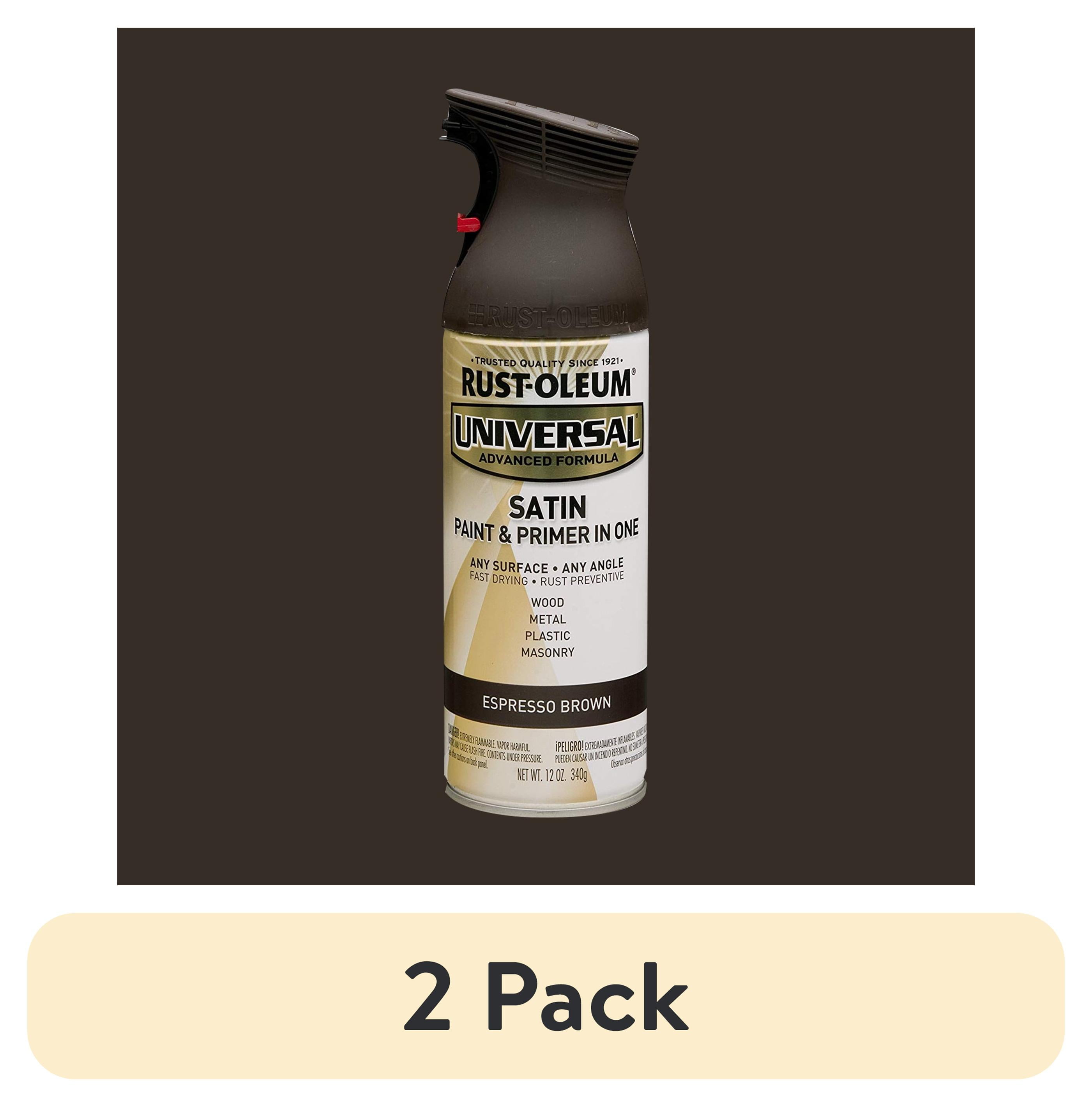 (2 pack) Espresso Brown, Rust-Oleum Universal Paint & Primer Satin ...