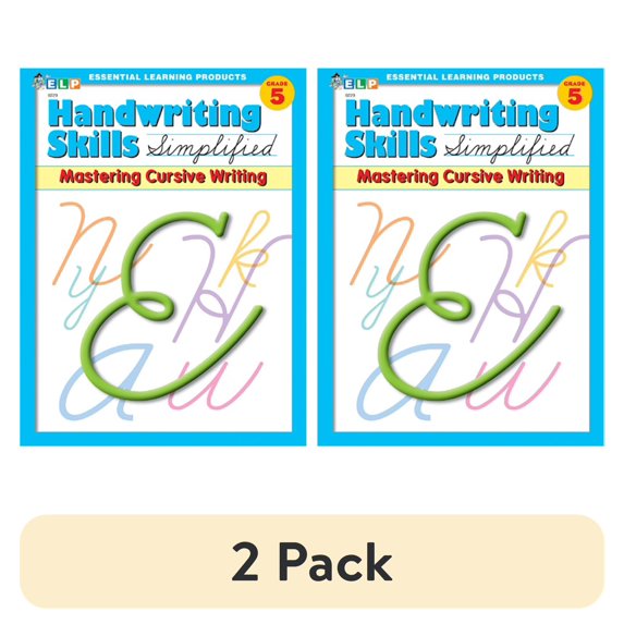 (2 pack) Essential Learning Products Mastering Cursive Writing Workbook, Grade 5
