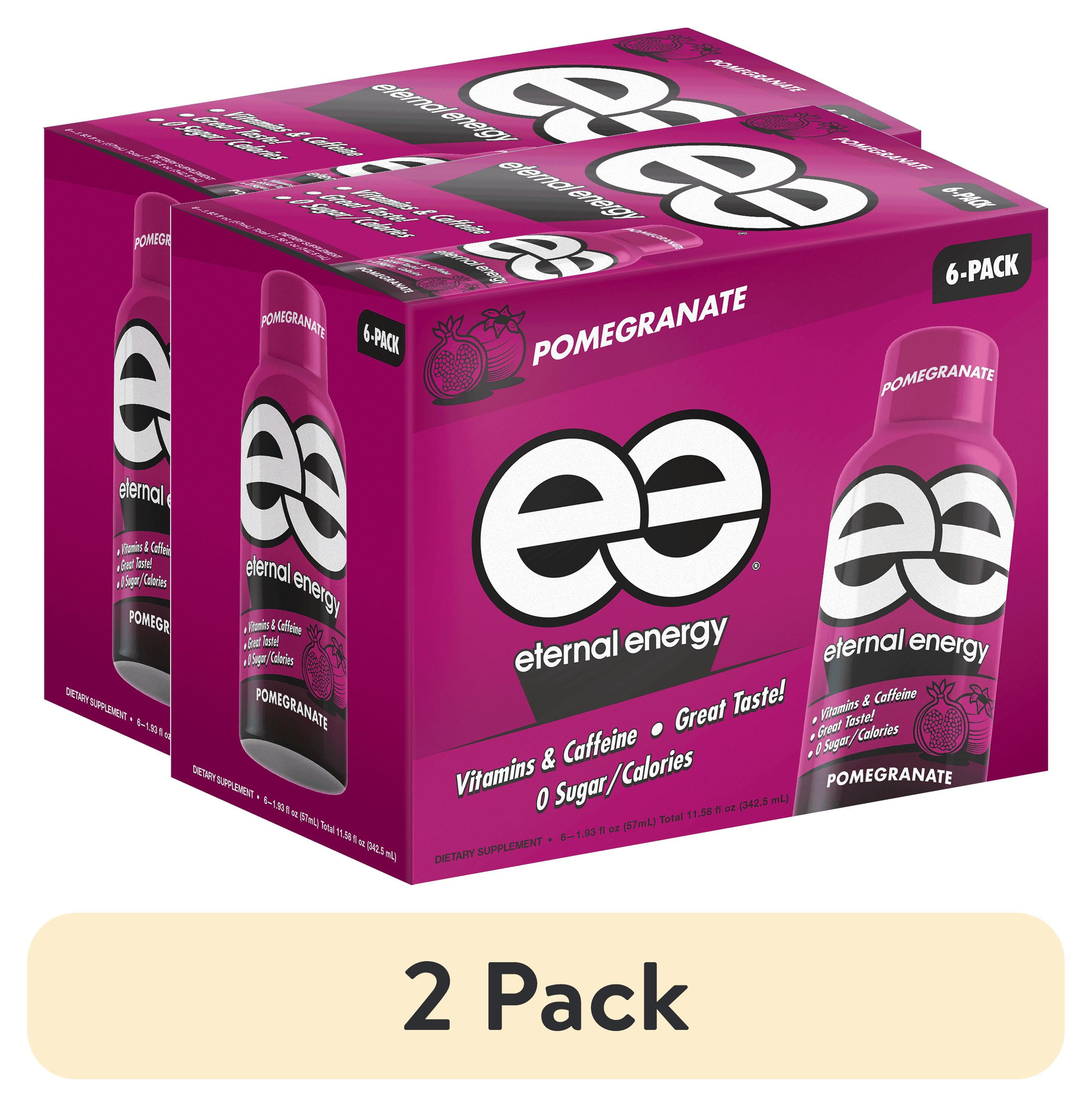(2 pack) Eternal Energy Premium Energy Shot, Pomegranate, 1.93 fl oz, 6 Count