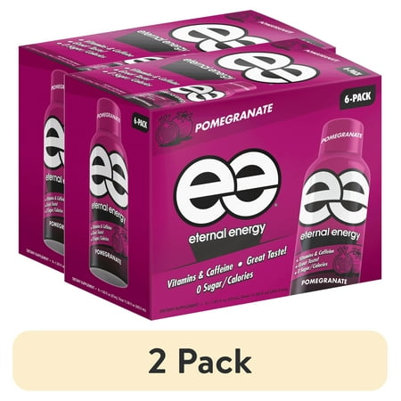 (2 pack) Eternal Energy Premium Energy Shot, Pomegranate, 1.93 fl oz, 6 Count