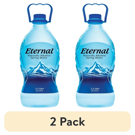 (2 pack) Eternal Naturally Alkaline Spring Water 2.5 Liter