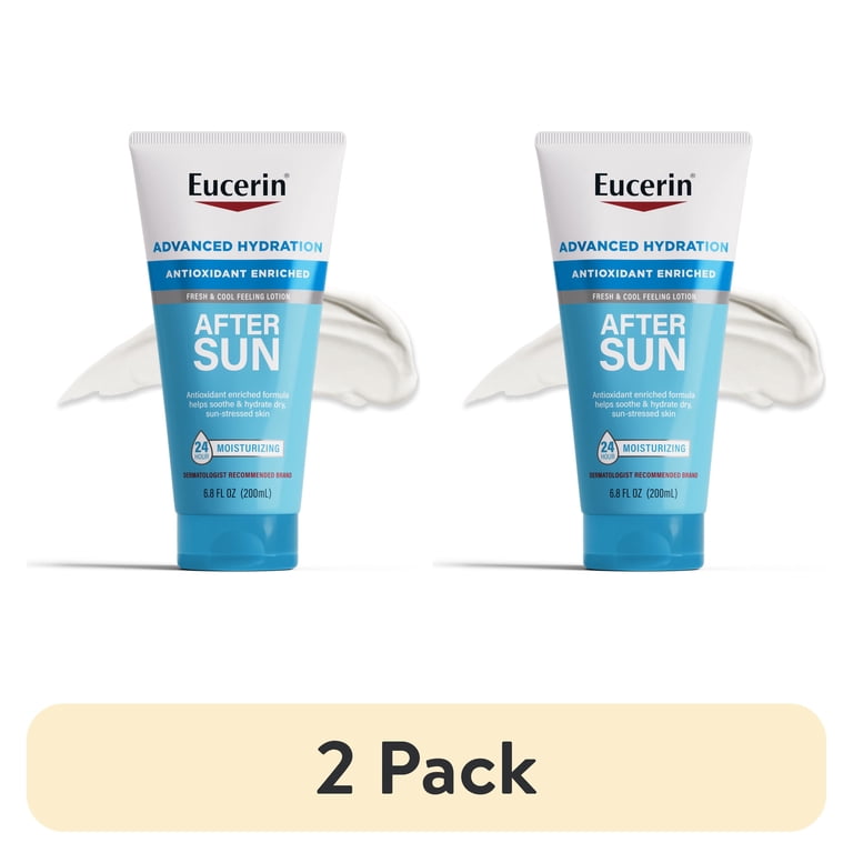 2 pack) Eucerin Advanced Hydration After Sun Moisturizing Lotion