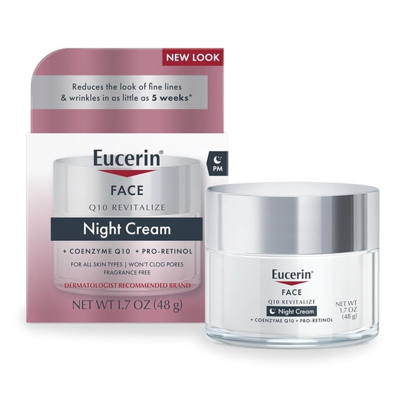 (2 pack) Eucerin Q10 Anti-Wrinkle + Pro-Retinol Night Cream - 1.7 oz