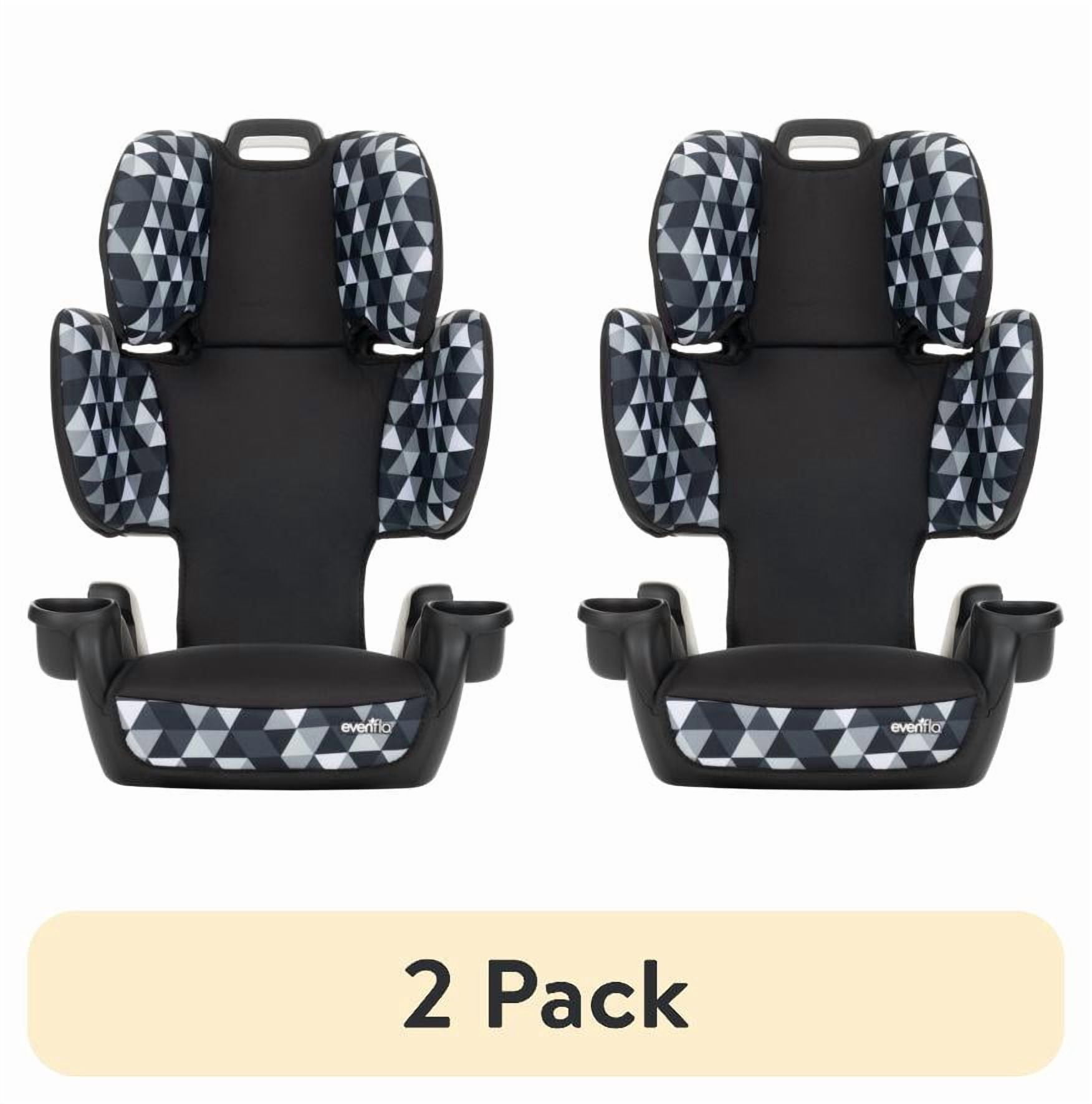 (2 pack) Evenflo Go Time Sport Booster Car Seat, Brighton Gray
