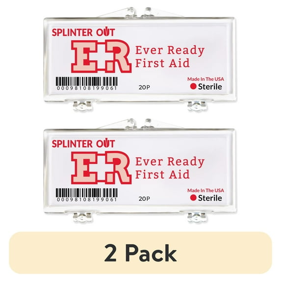 (2 pack) Ever Ready First Aid Splinter Out Splinter Remover, 20 Count