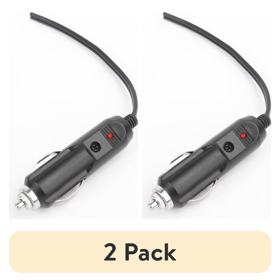 (2 pack) EverStart 12V Accessory Plug, Black, Automotive Electrical Tool