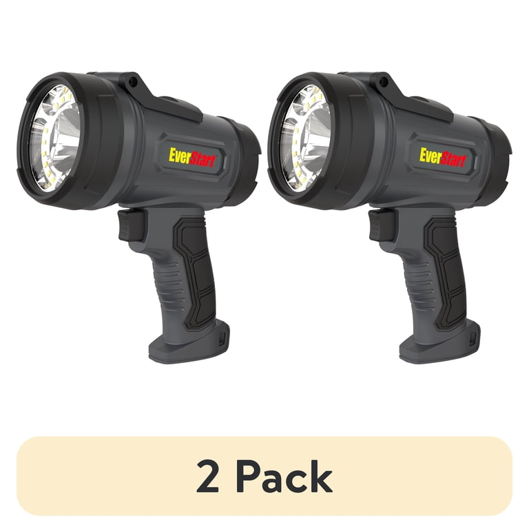 2 pack) EverStart 1500 Lumen Rechargeable LED Portable Spotlight