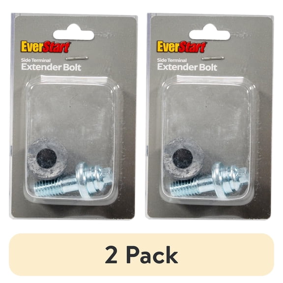 (2 pack) (2 pack) EverStart 928W Side Terminal Battery Mounting & Installation Parts, Plated Steel, Black