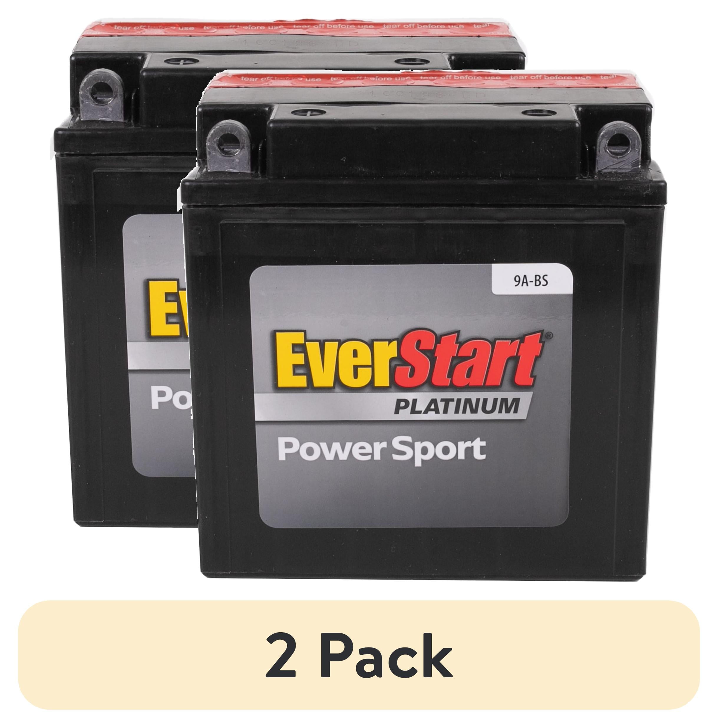 (2 pack) EverStart EB9A-BS AGM Dry PowerSport 12 Volt Battery