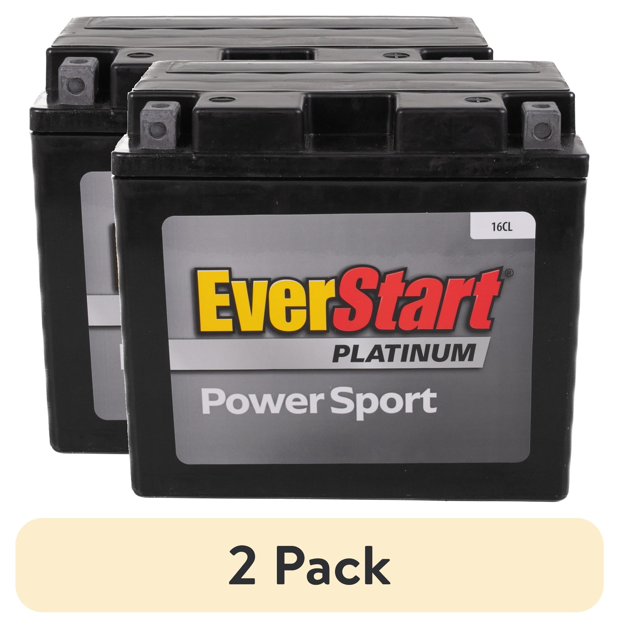 (2 pack) EverStart PowerSport Factory Activated AGM Motorcycle Battery, 12 Volt, 230 CCA