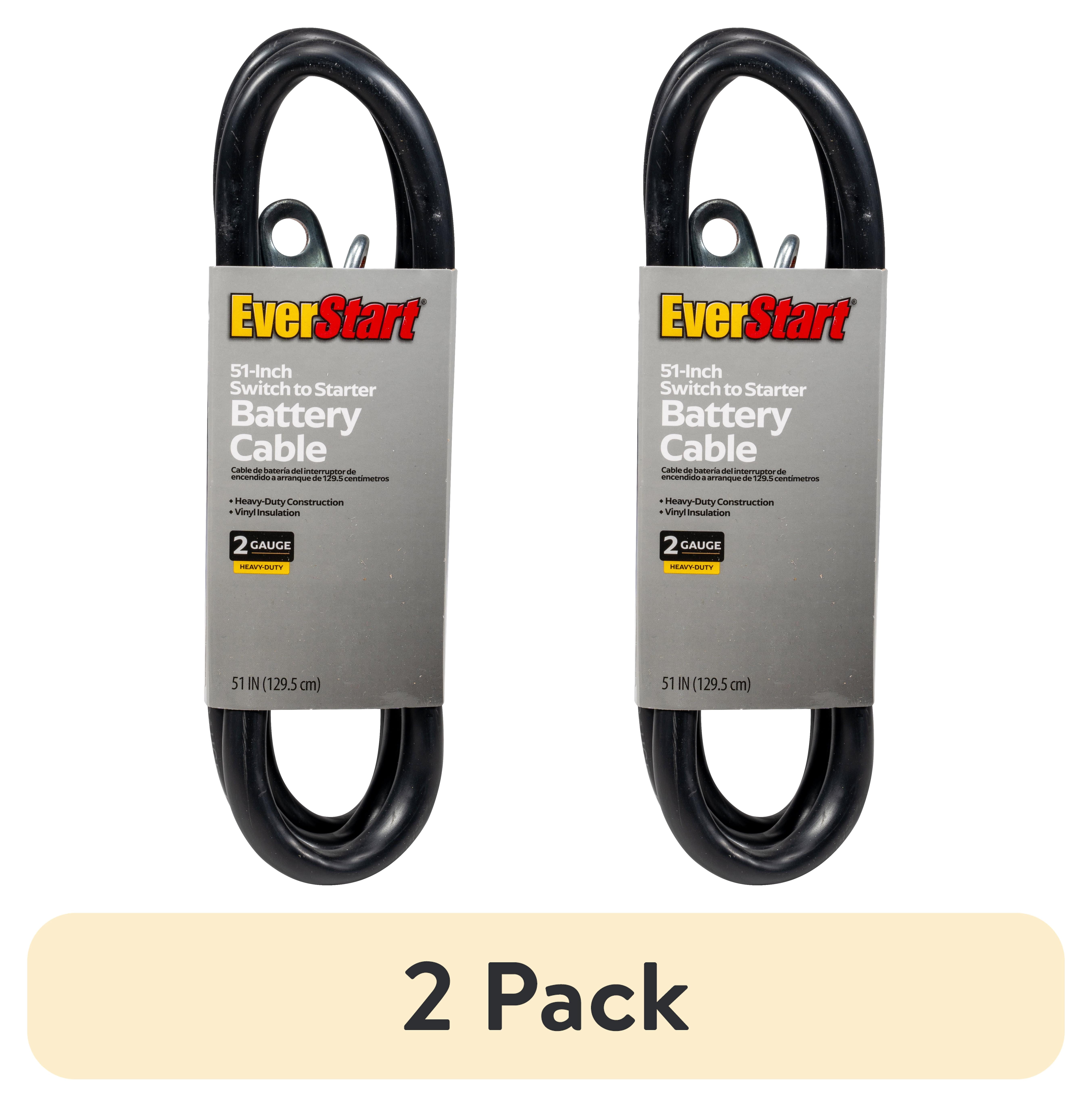 (2 pack) EverStart SS51-2-77 4-Gauge Switch to Starter Battery Cable, 51-Inches