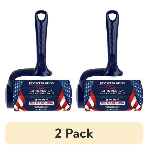 (2 pack) Evercare All-Purpose Giant 70 Layer T-Handle Lint Roller