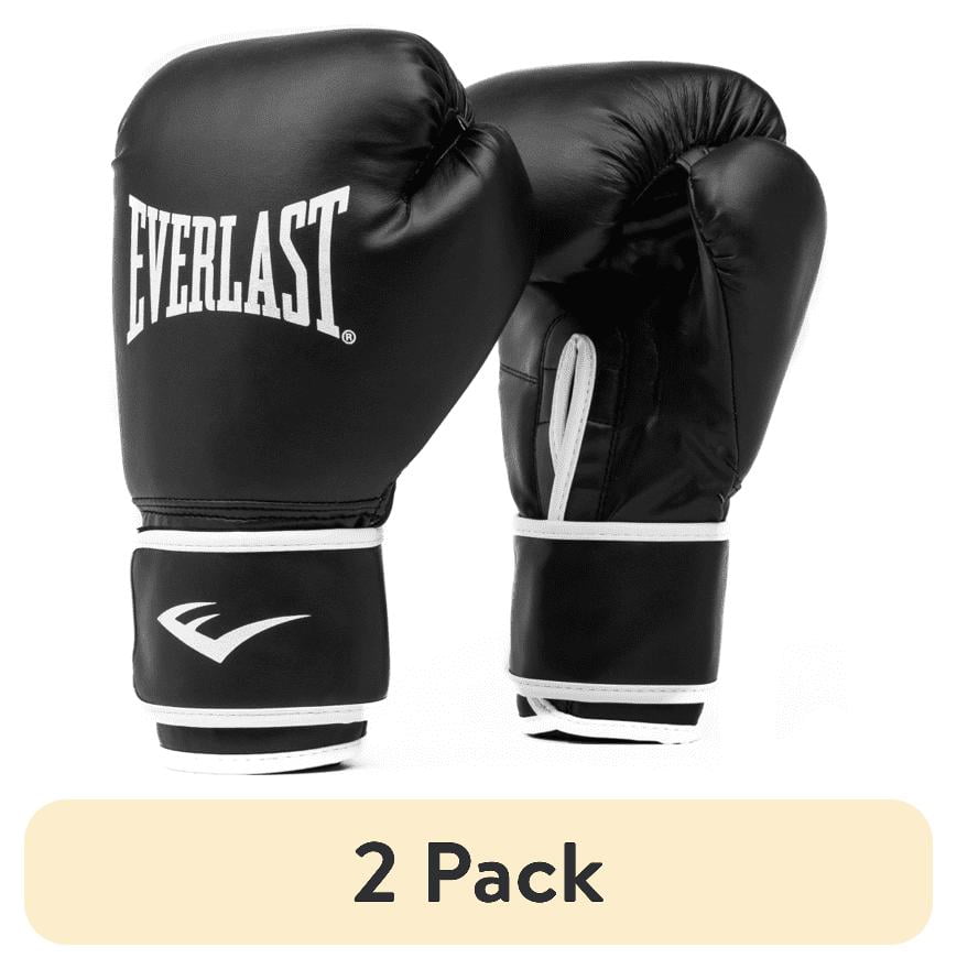 (2 pack) Everlast Core 2 Training Boxing Gloves, Black, S/M  Synthetic Leather, Anti-Odor, Beginner Friendly