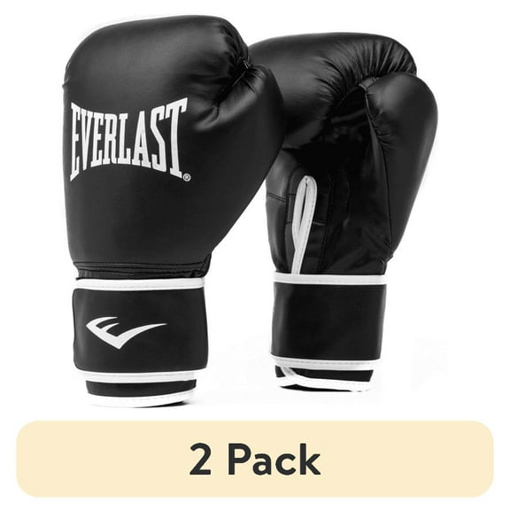 (2 pack) Everlast Core 2 Training Boxing Gloves  Synthetic Leather, S/M, Black