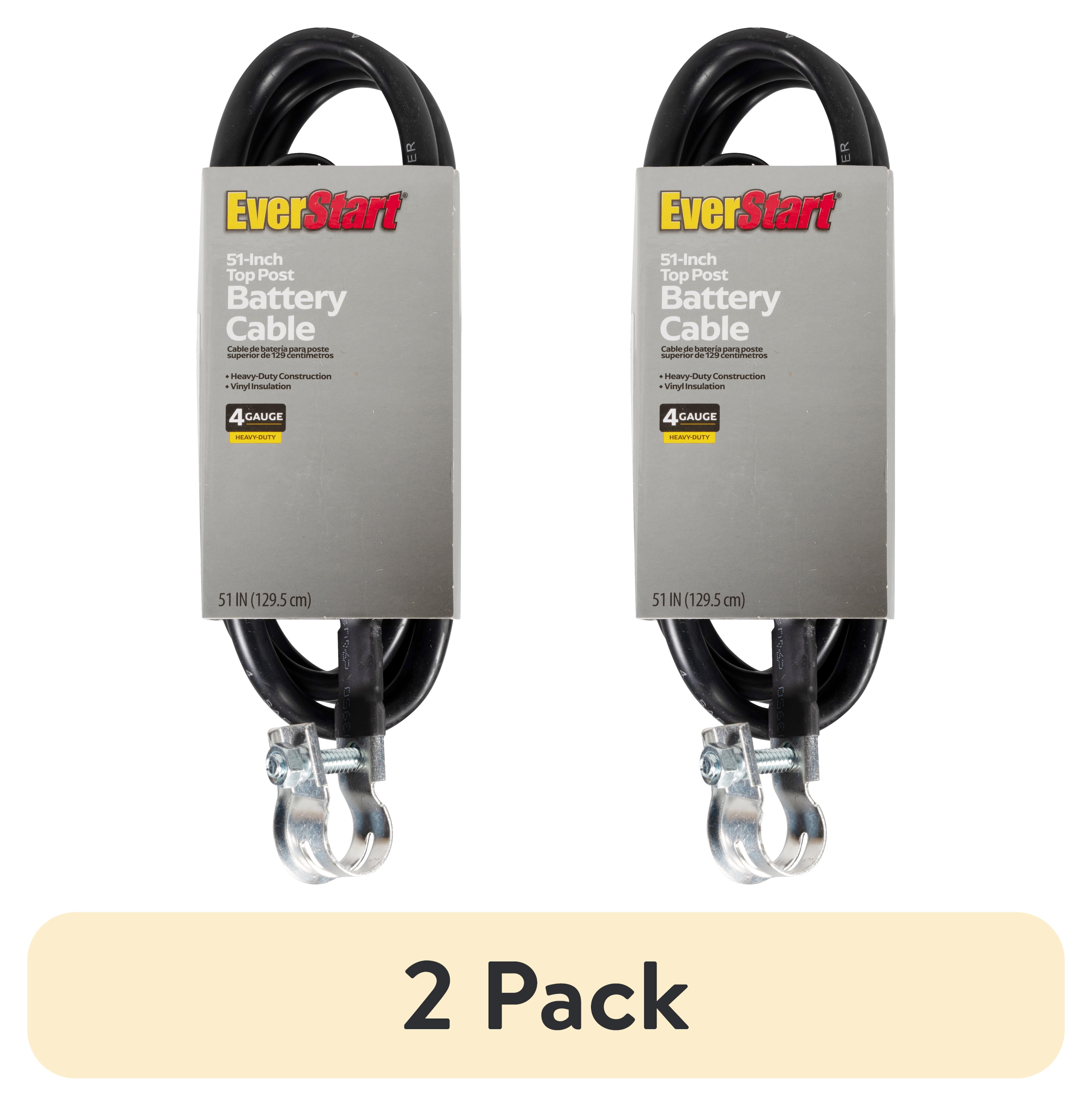 (2 pack) Everstart LF51-4L-77 4-Gauge Top Post Battery Cable, 51-Inches
