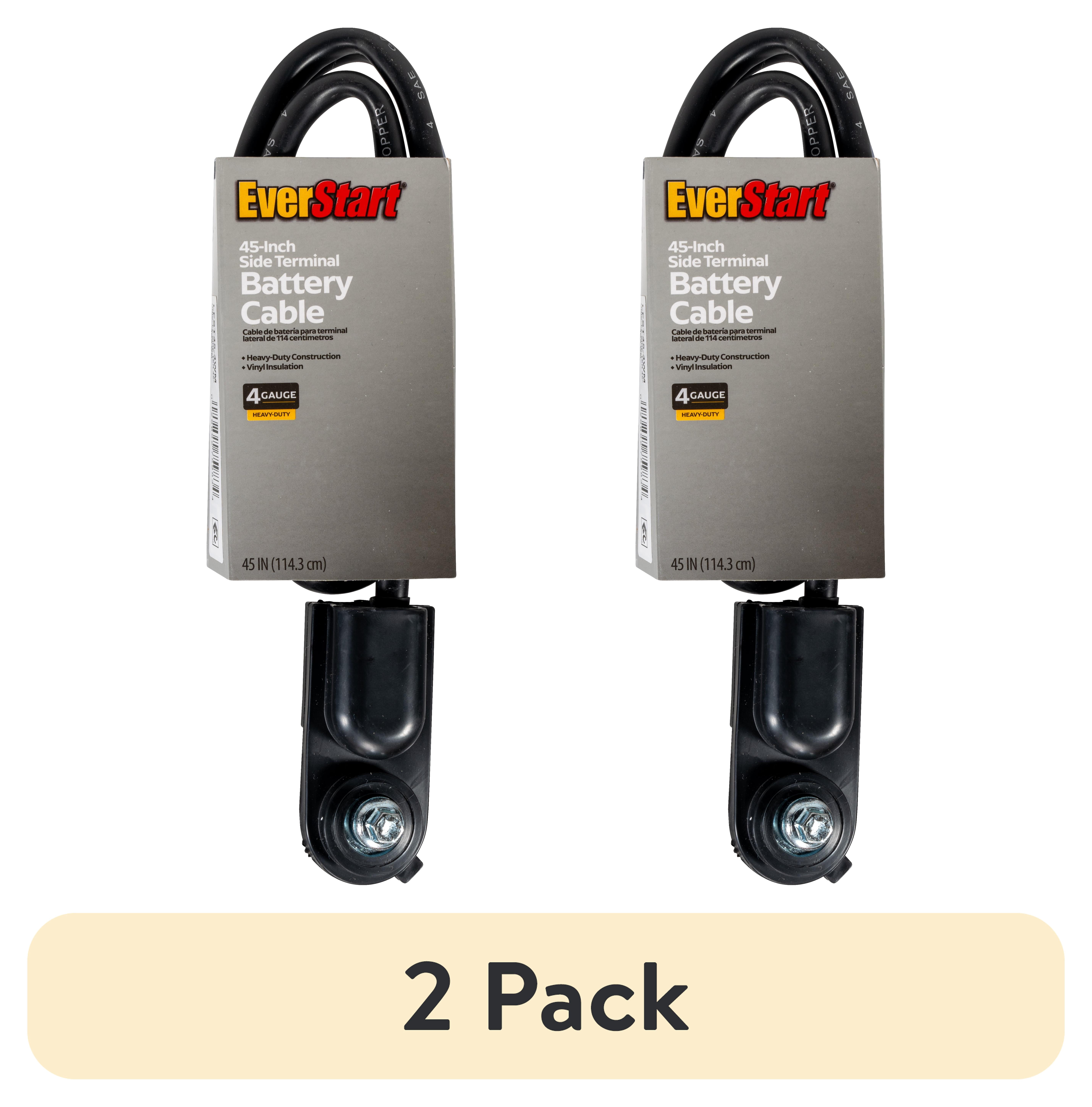 (2 pack) Everstart LFST45-4WM 4-Gauge Side Terminal Battery Cable, 45-Inches