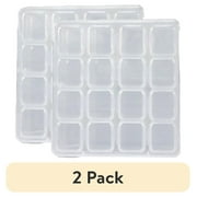 (2 pack) Everything Mary Craft Organizer, Bead & Craft Storage with 16 Stackable Jars