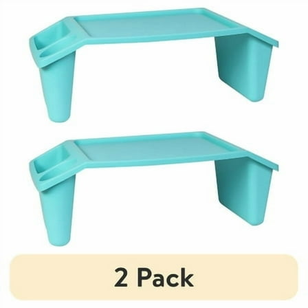 (2 pack) Everything Mary Lap Desk, Teal 17.9" Storage Lap Desk