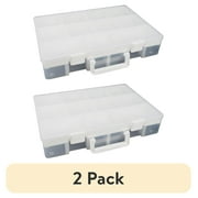 Everything Mary Plasticl Craft and Hobby Storage Compartment Box: Gray and Clear