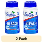 (2 pack) Evolve Concentrated Bleach Tablets, Original Scent, 64 Count (32 Count x 2 Pack)