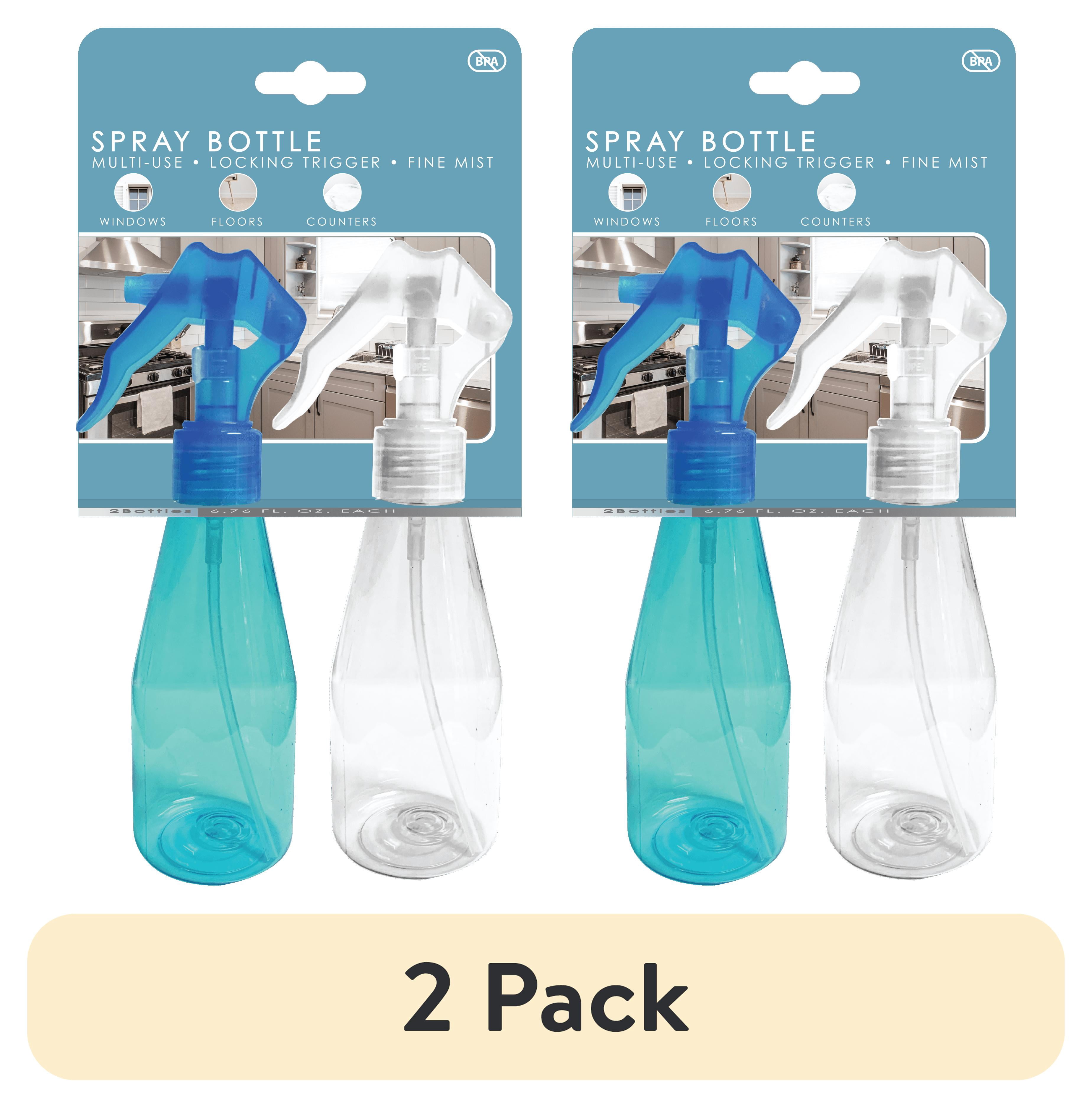 (2 pack) Evri Spray Bottle Set - 2 pack, 6.76 fl oz each, plastic bottles for household and commercial use