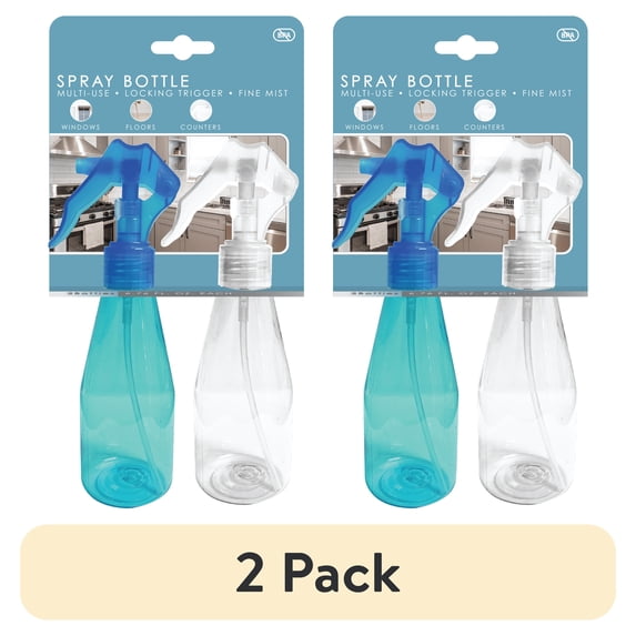 (2 pack) Evri Spray Bottle Set - 2 pack, 6.76 fl oz each, plastic bottles for household and commercial use