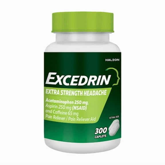 (2 pack) Excedrin Extra Strength Acetaminophen Aspirin and Caffeine - 300 Caplets