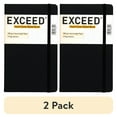 thumbnail image 1 of (2 pack) Exceed Medium Journal 100 GSM Paper, Narrow Ruled, 120 Pages, 5" x 8.25", Black, 86801, 1 of 5