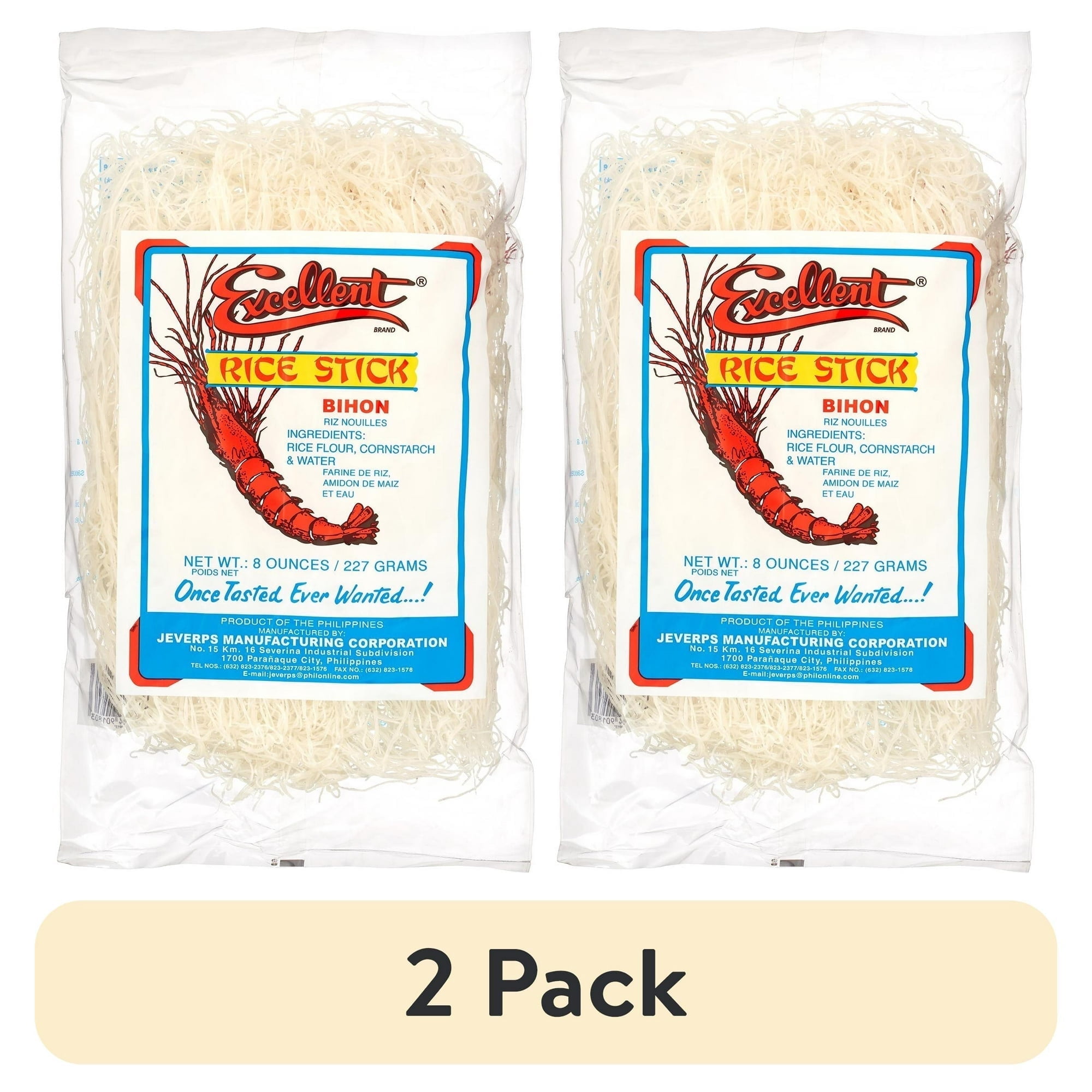 (2 pack) Excellent Bihon Rice Noodles, 8 oz - Walmart.com