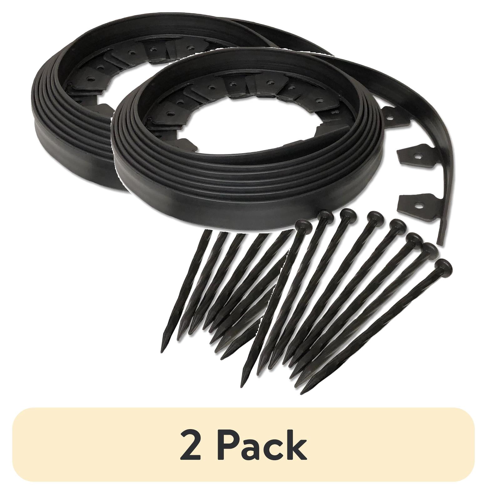 (2 pack) Expert Gardener 1.5" x 20' No-Dig Kit, Black
