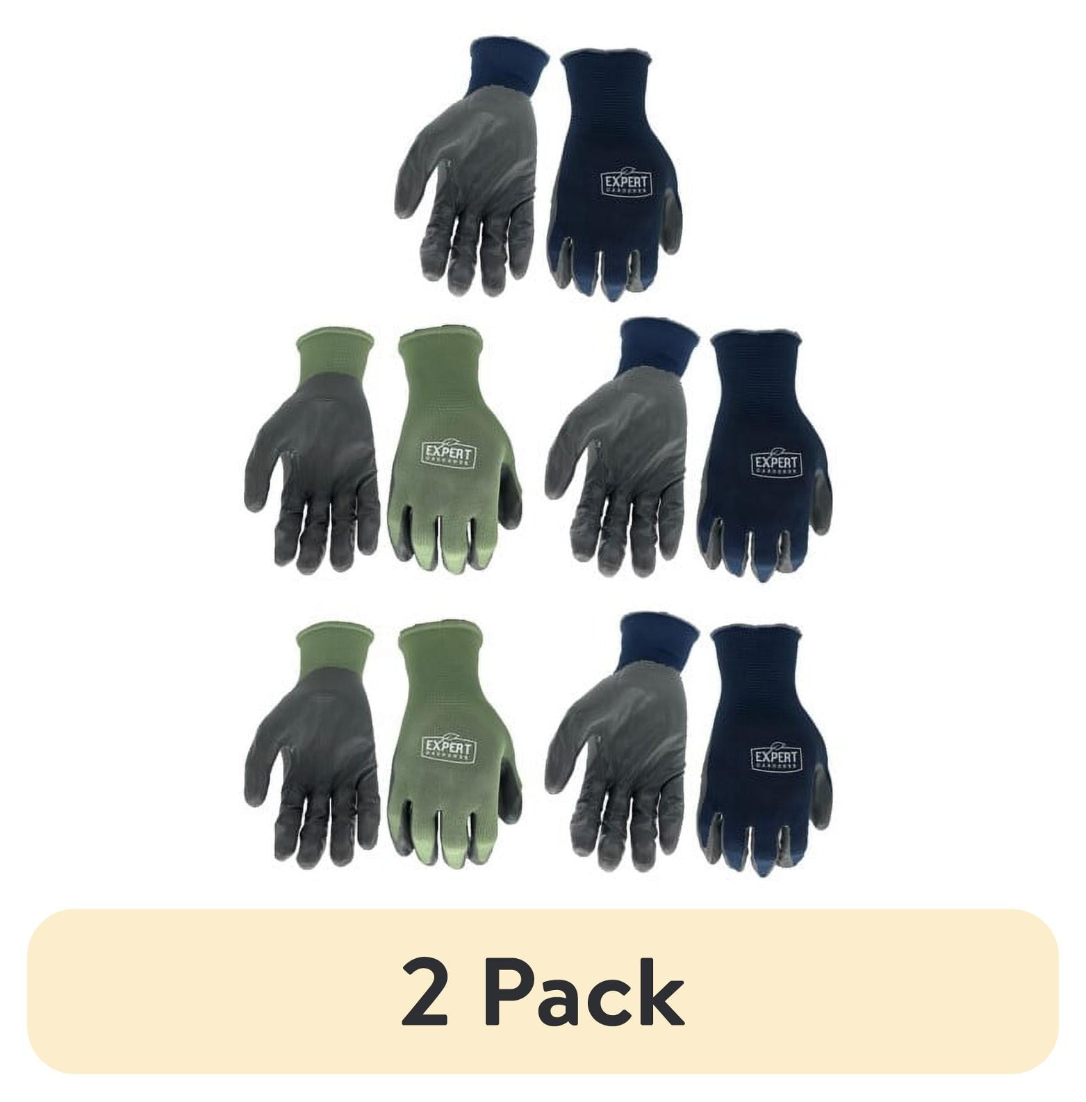 (2 pack) Expert Gardener 5 Pair Nitrile Garden Gloves, Large