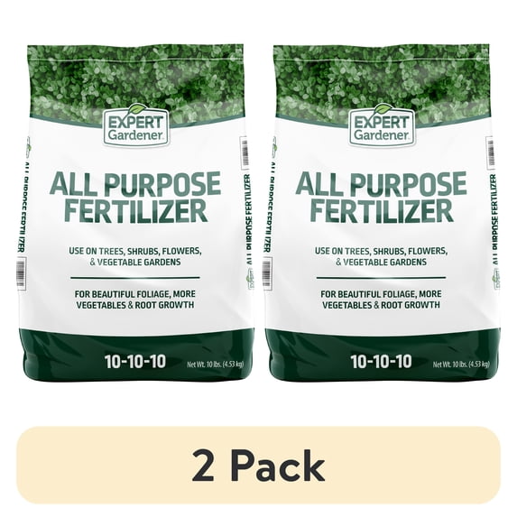 (2 pack) Expert Gardener All Purpose Plant Fertilizer, 10-10-10 Fertilizer, 10 lb.
