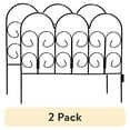 thumbnail image 1 of (2 pack) Expert Gardener Iris Black Powder Coated Steel Garden Border 16 inches H x 18 inches W, 1 of 17