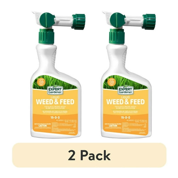 (2 pack) Expert Gardener Liquid Lawn Food Fertilizer & Weed Control, Ready-to-Spray, 32 Fl Oz
