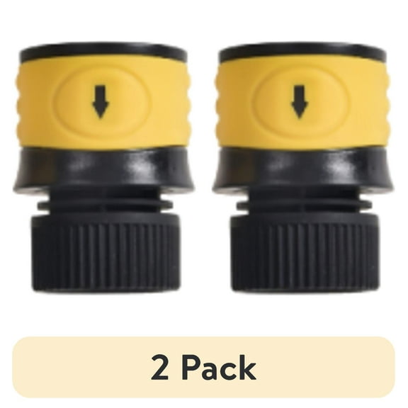 (2 pack) Expert Gardener Plastic 4 Piece Hose Quick Connect Set 1.04in. Height