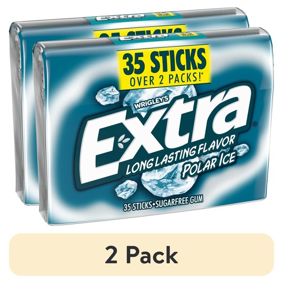 (2 pack) Extra Polar Ice Back To School Sugar Free Chewing Gum - 35 Stick Mega Pack