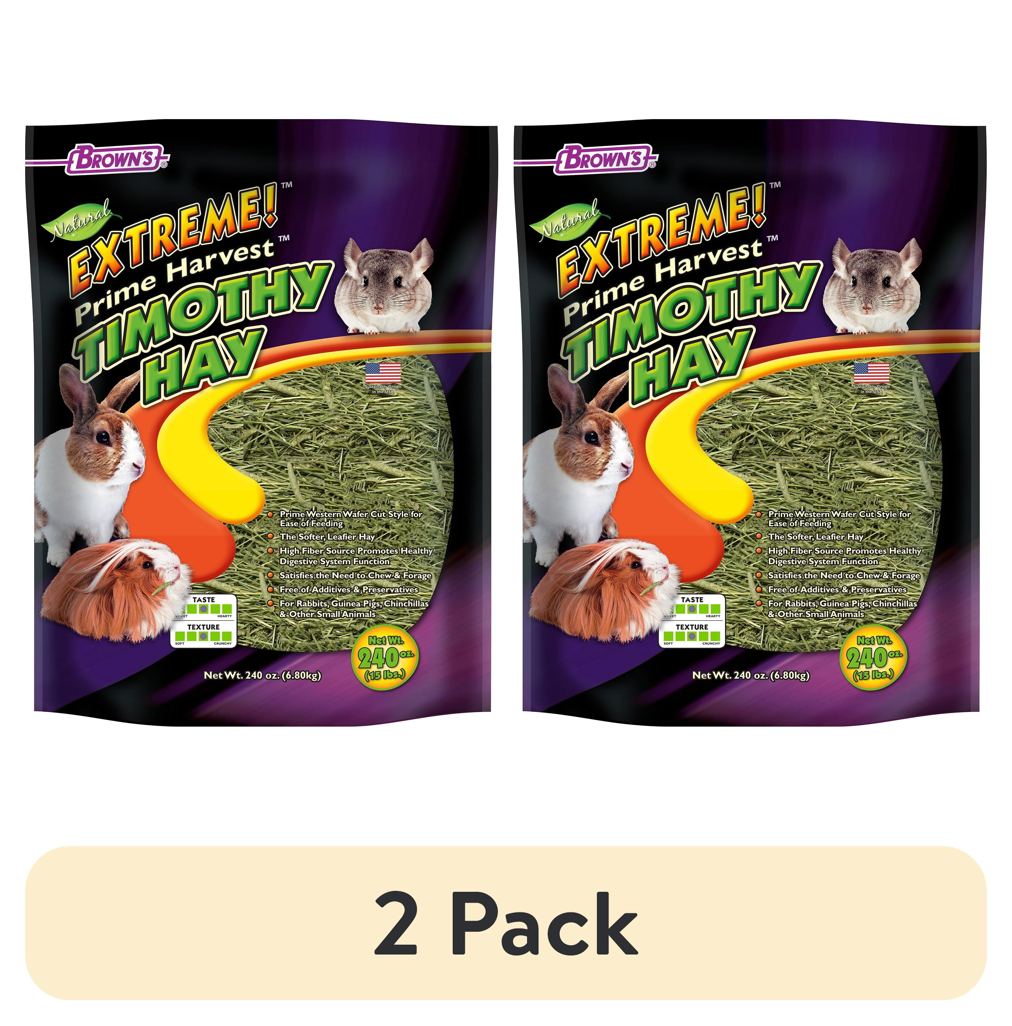 (2 pack) Extreme Timothy Hay, Small Animal Food, 240 oz