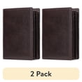 thumbnail image 1 of (2 pack) FALAN MULE Minimalist Wallets for Men Genuine Leather Bifold Wallet RFID Blocking Card Holder, 1 of 8