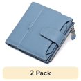 thumbnail image 1 of (2 pack) FALAN MULE Small Wallet for Women Genuine Leather Bifold Purse RFID Blocking Card Holder, 1 of 9