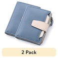 thumbnail image 1 of (2 pack) FALAN MULE Small Wallet for Women Genuine Leather Bifold Purse RFID Blocking Card Holder, 1 of 8