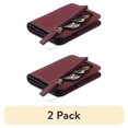 thumbnail image 1 of (2 pack) FALAN MULE Small Wallet for Women Slim RFID Blocking Ladies Mini Thin Travel Wallet Compact Bifold Pocket Wallet with ID Window, 1 of 9
