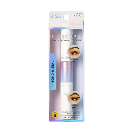 (2 pack) Kiss Falscara False Lash Clusters Bond & Seal, Double-Sided Tube, NET WT 9.0 g (0.29 oz.)