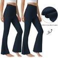 thumbnail image 1 of (2 pack) FITOP Flare Yoga Pants for Women Buttery Soft High Waist Bootcut Pants Workout Leggings, 1 of 8