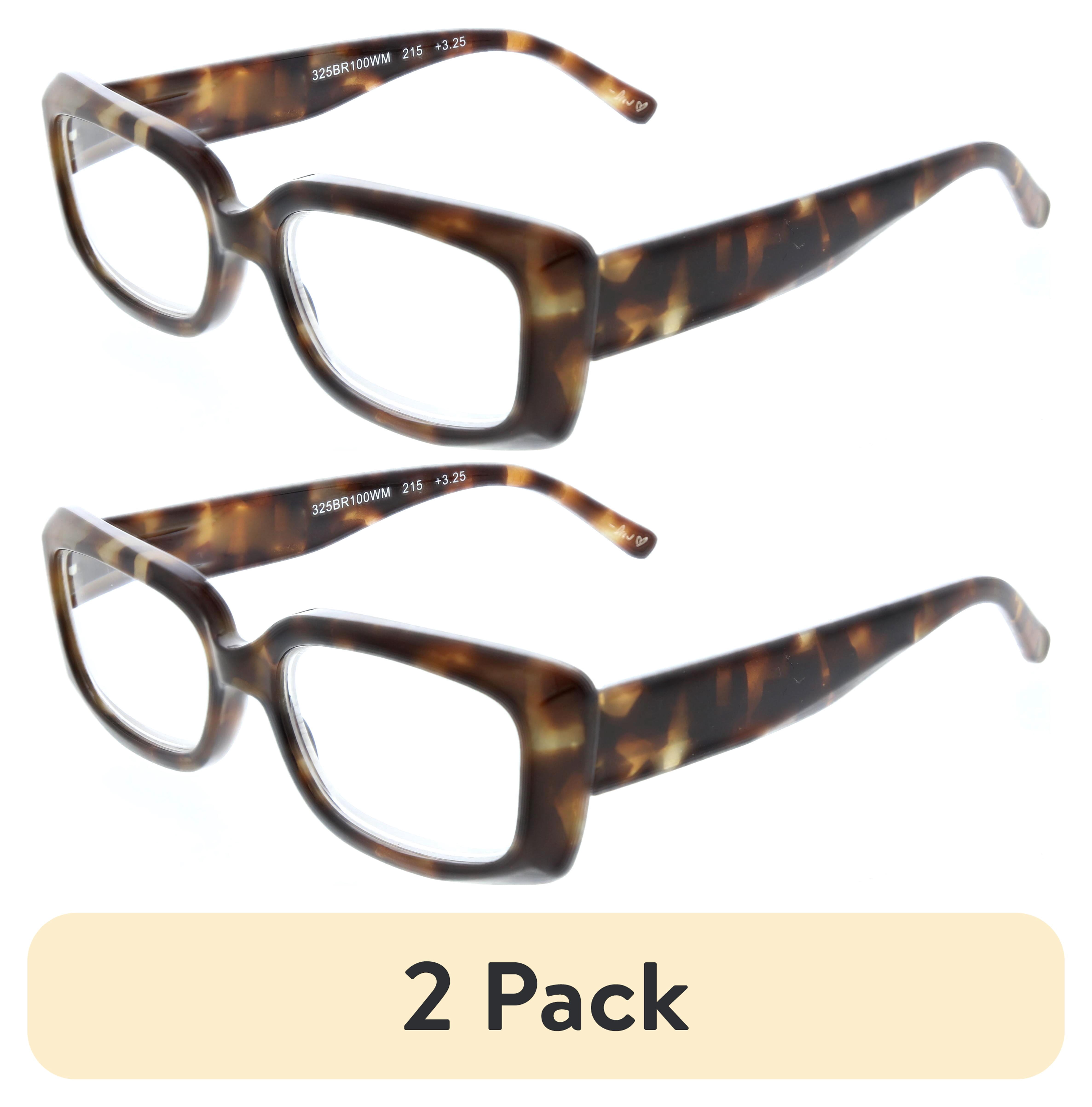 (2 pack) FLOWER Womens Reading Glasses - FLR100 Tansy +1.25
