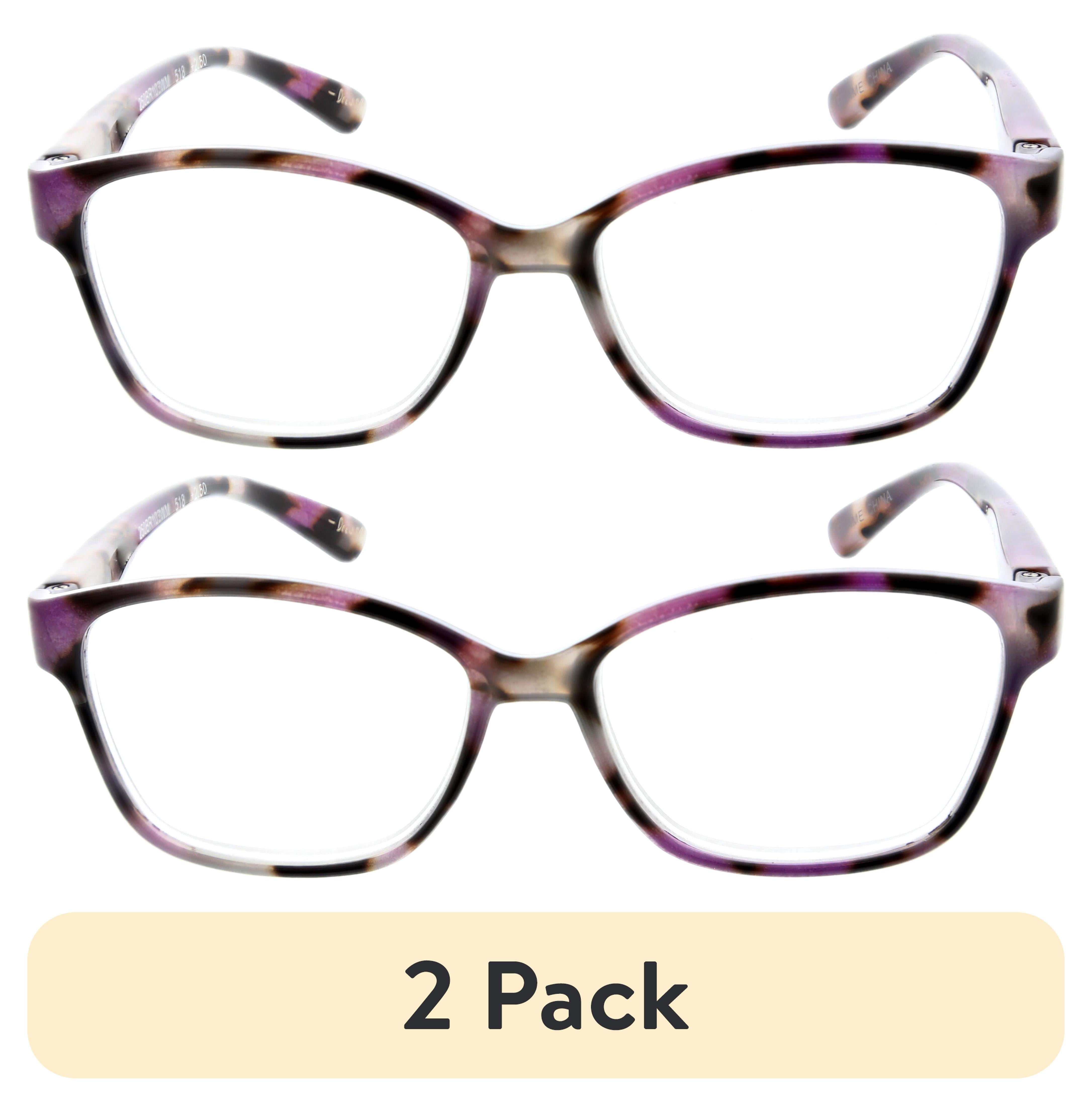 (2 pack) FLOWER Womens Reading Glasses - FLR103 Lilac +2.50