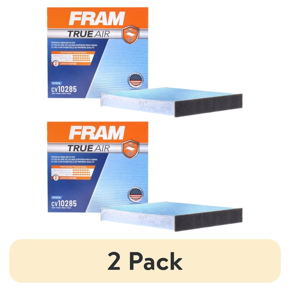 (2 pack) FRAM CV10285 TrueAir Premium Cabin Air Filter with N95 Grade Filter Media for Select Toyota Vehicles